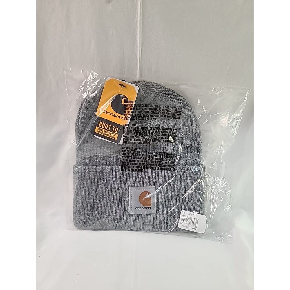 Carhartt Men's Knit Cuffed Beanie, Heather Grey, One Size - New W/Tags